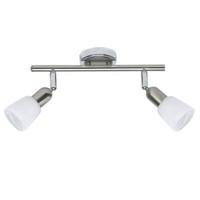 Brilliant Lampe Sofia Spotrohr 2Flg Eisen/Chrom/Weiß | 2X D45, E14, 40W, Geeigne
