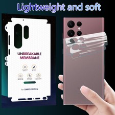 For Samsung Galaxy S23 Ultra S22 Plus Screen hydrogel film Back Protector Soft