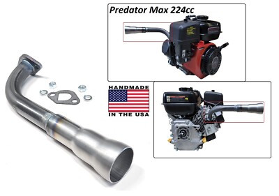 3 Stage Exhaust for Predator 6.6 HP 224cc Max Performance, Go Kart & mini bikes
