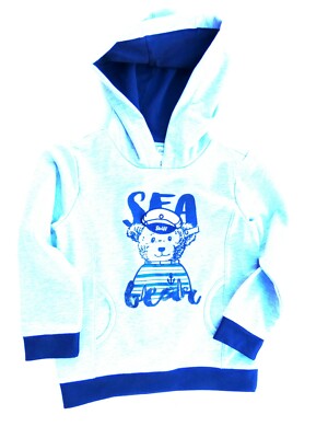 Steiff sea bear hoodie/hooded sweatshirt, grey size 104