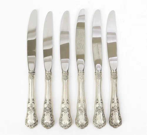 Gorham Buttercup Sterling Silver Handle Stainless Blade Modern Hollow Knife Set