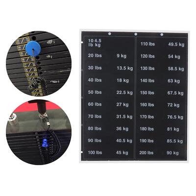 Weight Machine Storage Sticker Weight Stickers, Weight Stack Labels, Fitness Equipment Weight Tags ...