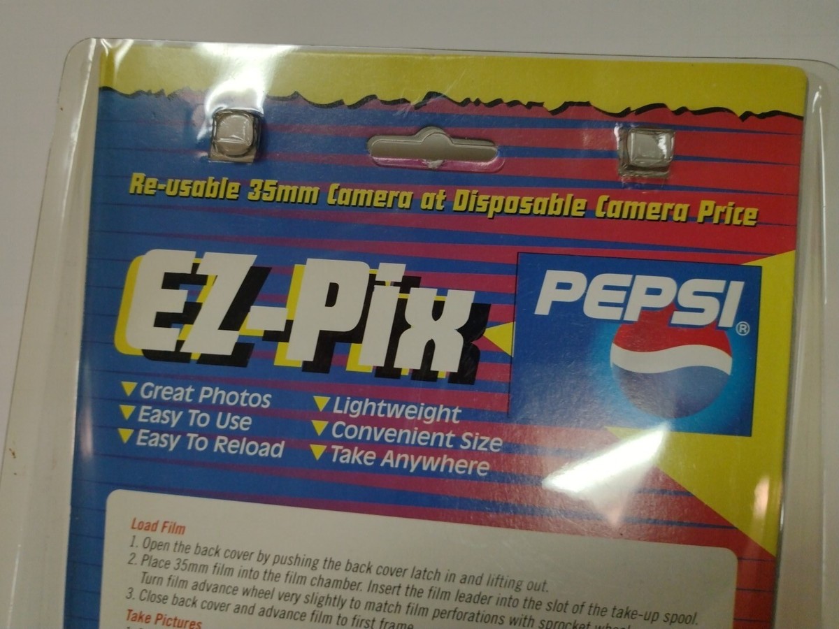 Pepsi Cola Camera 35mm Re-usable Point & Shoot EZ - PIX Cam SEALED