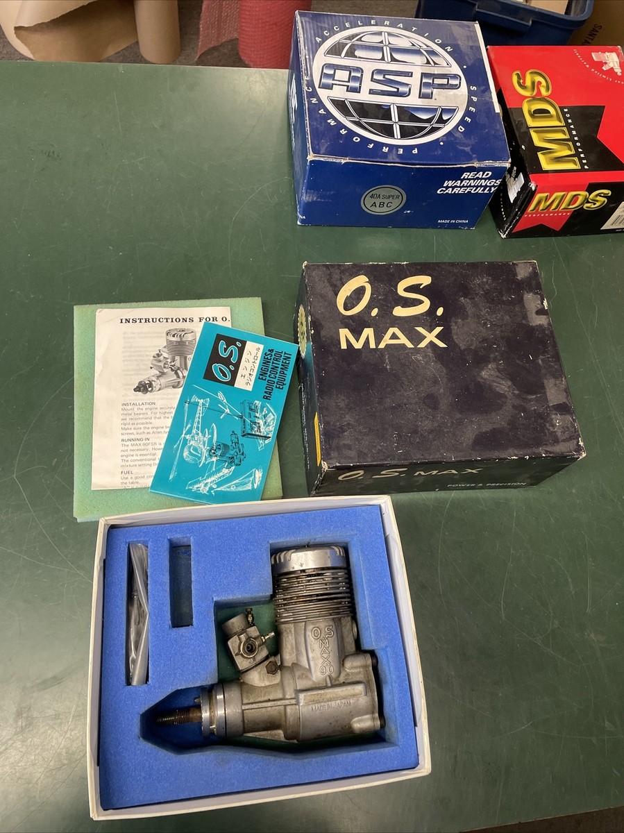 OS MAX 90 90F SR 2-CYCLE R/C MODEL AIRPLANE ENGINE Untested