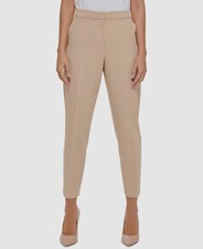 Tommy Hilfiger Women's Beige Solid Sloane Slim-Leg Ankle Dress Pants Size 10