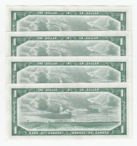 4 Consecutive Bank of Canada $1 - S/N: *A/A0058319 - *A/A0058322 A4 - Picture 2 of 2