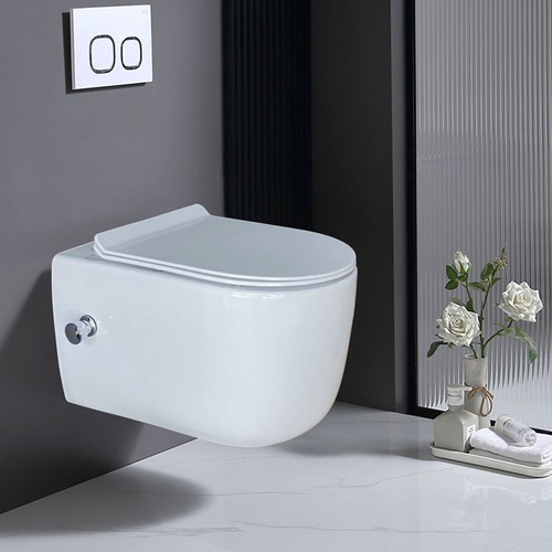 Wand WC Spülrandlos mit Sitz Wandhängende Toilette WC mit Bidet Funktion - Bild 5 von 16