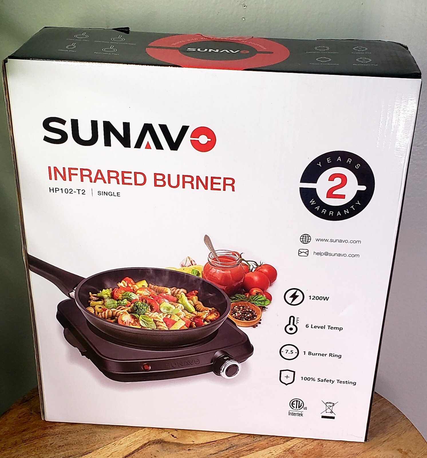 SUNAVO 1200W Hot Plate for Cooking Electric Single Burner with Handles 6  Level | eBay