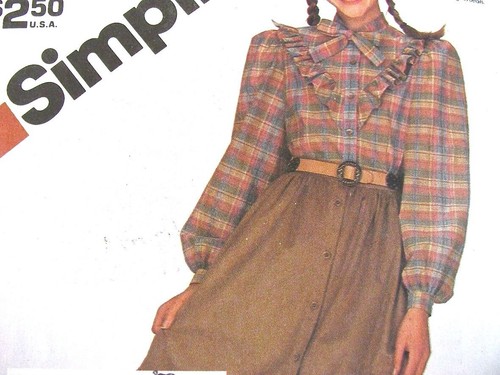 Girls Ruffled Skirt Sewing Pattern Top Petticoat Simplicity 6045 Size 10 Uncut - Picture 2 of 8