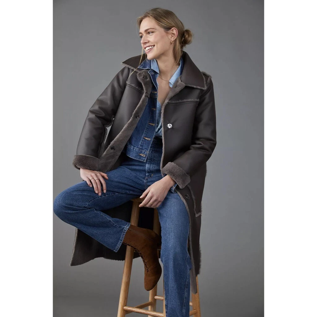 Anthropologie reversible coat cheap