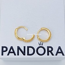 NEW 100% Authentic PANDORA Essence 14K Gold Round Huggie Hoop Earrings 263286c00