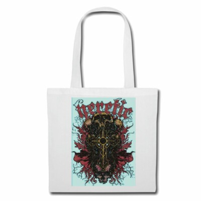 Tasche Beutel Baumwolltasche HERETIC SKULL BIKERSHIRT GOTHIC BIKE CLUB MOTORCYCL