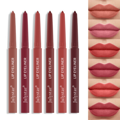Matter Lippenstift Antihaft-Cup-Lipliner-Stift Wasserfest Samtig Nude §