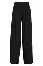 NEW Vince Pants Straight Leg Linen Blend Pull-On Black Size XL P3478