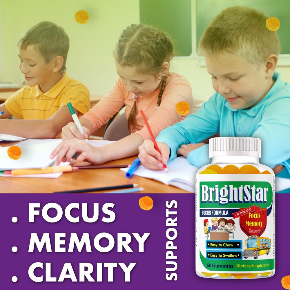 Brain Focus Vitamins for Kids & Teens, Brain Booster Support Omega 369 28/12/25