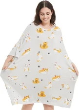 KFUBUO Plus Size Nightgowns for Women One Size S-5XL Oversized Sleep Tshirts Dre