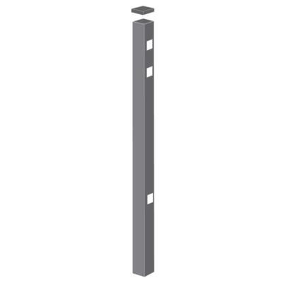 Barrette Outdoor Living Fence Gate Post 2''x2''x82'' Natural Standard-Duty Aluminum