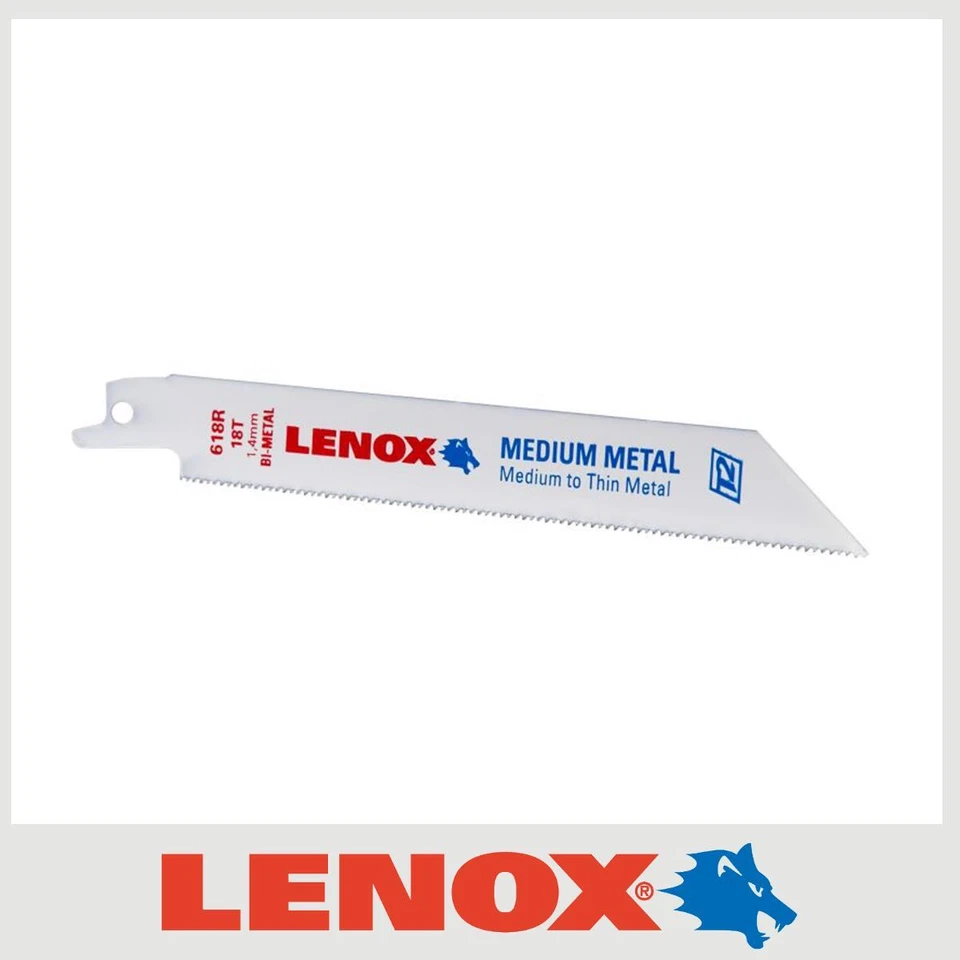 Lenox 6618R 6" 18TPI Metal Cutting Reciprocating Saw Blades 152mm Pack of 5