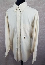 Tommy Hilfiger Mens Size 17 1/2 34-35 Long Sleeve Shirt Button Collared Yellow