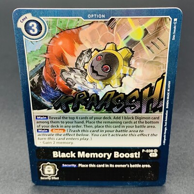 Bandai Digimon Card Game Black Memory Boost! Promo P-039 SR Super Rare