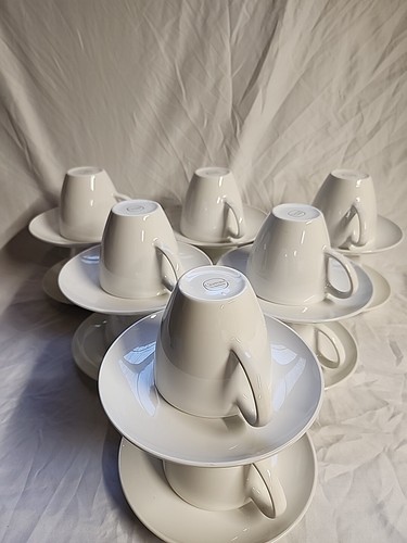 (12) tazas y platillos de colección de café/té blancos Corning Centura - Imagen 20 de 20
