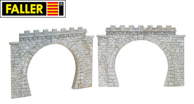 Faller H0 120565 2 Tunnelportale 2-gleisig - NEU + OVP 