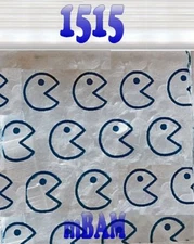 100 PACK NEW BLUE PACMAN 1515 Apple Zip Baggies 1.5x1.5" Mini PACMAN ARCADE