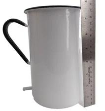 Vintage 1957 Vollrath Enameleware Irrigator 2 Quart Medical Use NOS w/Box #21277