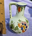 Vintage Delft Multi Color Hand Painted Floral Small 4” Jug Pitcher Signed 106 DP — photo 1