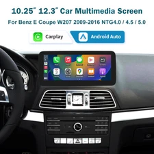 Wireless CarPlay Android Auto Car Multimedia Touch Screen For Benz E Coupe W207