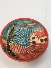 Hecho A Mano Mexican Garlic Grater Excellent Condition Beautiful Painting