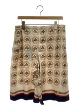 GUCCI Horse Shorts 52 Silk BEG Allover Pattern 672698