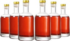 Clear Glass Bottles 12 oz 375ml Pack of 6 Wine Beverages Drinks Oil Vinegar