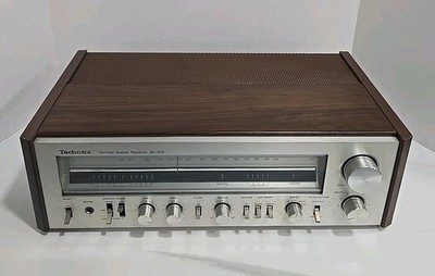 1980 TECHNICS SA-303 FM/AM Stereo Receiver Silver Face Wood Case