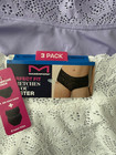 Maidenform DM3SLH Stretch Lace Hipster Panty - 3 Pack XL white, orchid, purple — photo 3