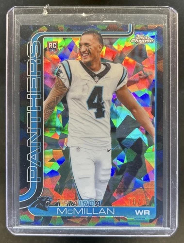 2025 Topps Chrome Sapphire Football Black Tetairoa McMillan #326