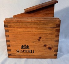 Vintage Stafford Wooden Shoe Shine Kit Box