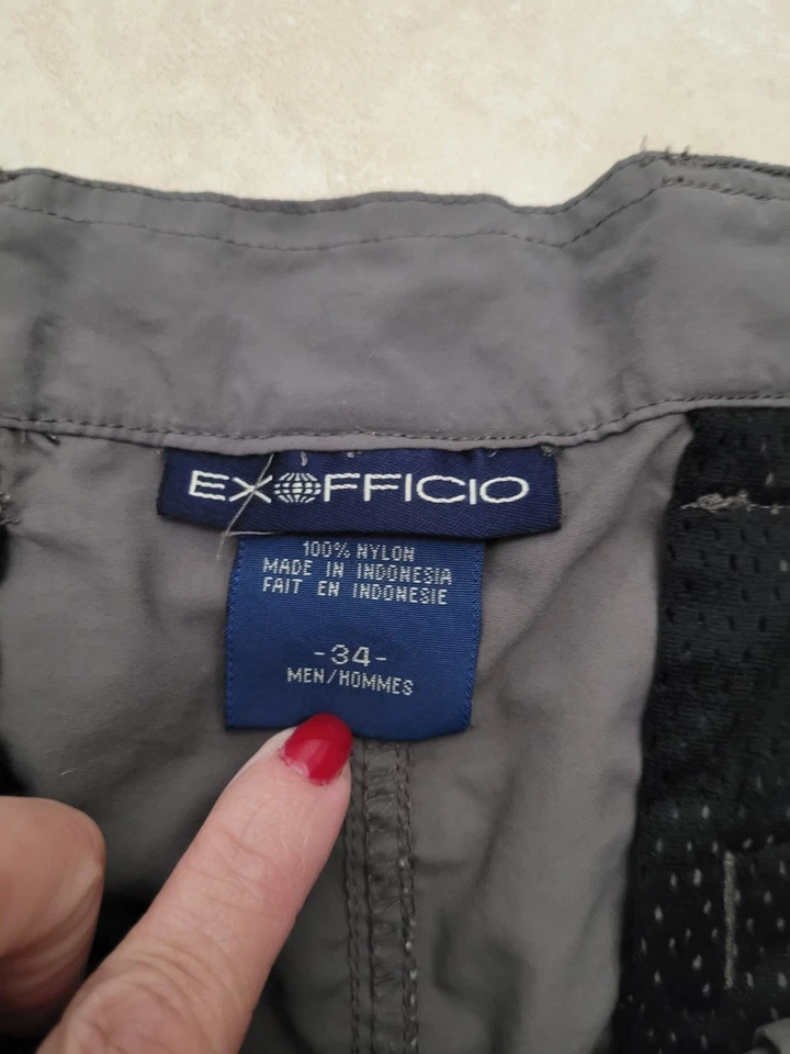 Pantalones Cortos Exofficio Para Hombres Nylon Senderismo Pesca Aire Libre Informales Pantalones Cortos Atléticos Gris Foto 3 de 4