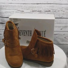 Fringe Back Booties by Seventh Avenue