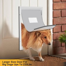 Aluminum Heavy Duty Pet Door Dog Cat Magnetic Lockable Flap Screen Gate Frame XL