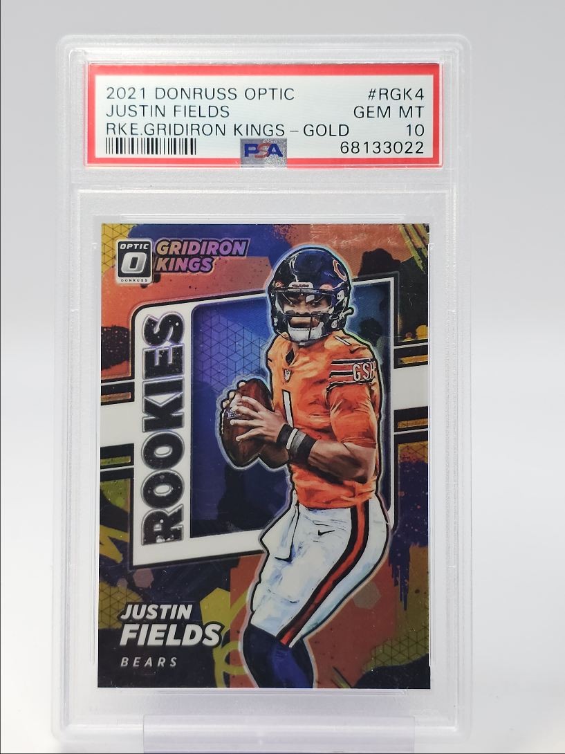 Justin Fields Panini Donruss Optic Rookie Gridiron Kings #RGK4 Gold