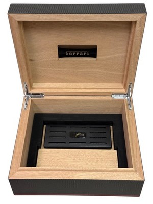 Ferrari 488 Spider Humidor Owner Key Storage Box in Carbon Fiber