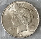1923 $1 Peace Dollar American US Mint 0.90 Fine Silver Coin