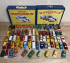 Lot of 70 Vintage Matchbox Lesney Made in England Vehicles w/ Two Carry Cases