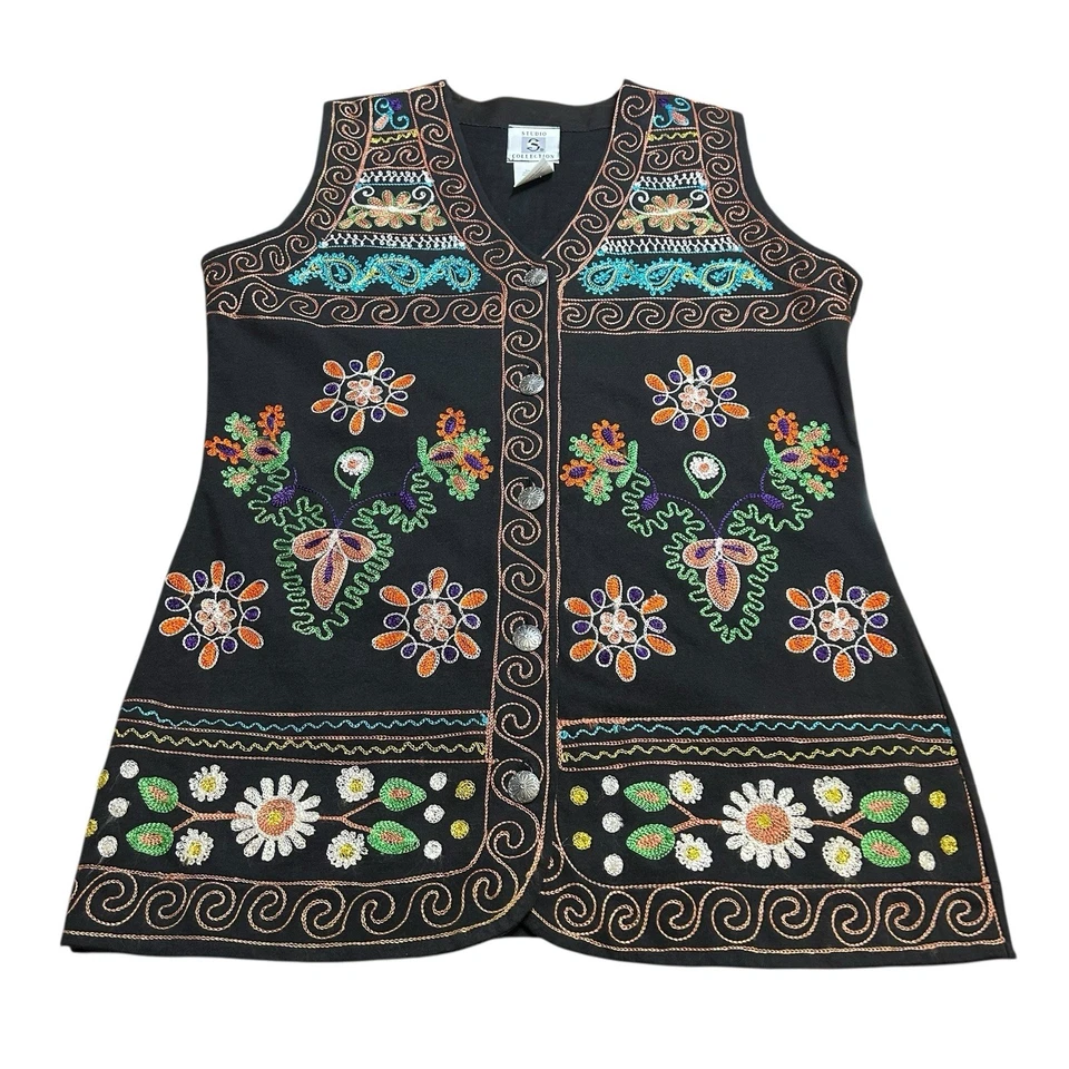 90s Fairycore Whimsigoth Boho Festival Vest Top Women’s 36-40 Inch Bust - Image 2 of 4