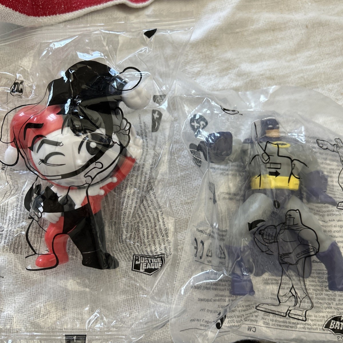 New 2024 2 Burger King Kids Meal Toys DC Justice League Harley 