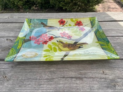 Prima Donna's Neo-Classique Collection Birds & Blossoms Serving Platter 16''x12''
