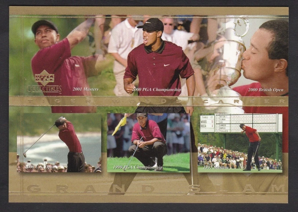 2001 Upper Deck UD Tiger Woods Collection Career Grand Slam TWC26 Rookie 3.5"x5"
