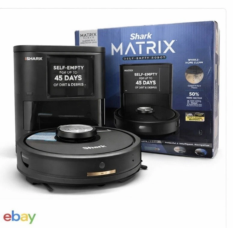 Shark Matrix Self-Empty Robot Vacuum w/ Auto-Empty Base 45 Days NEW