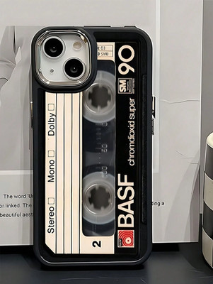 For iPhone 17 16 15 14 13 12 Retro Cassette Tape 80s Vintage Phone Case Cover